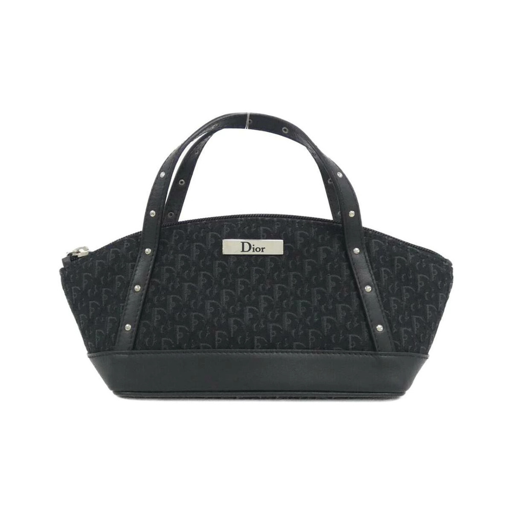 Christian Dior Street Chic Trotter handbag black monogram leather studded